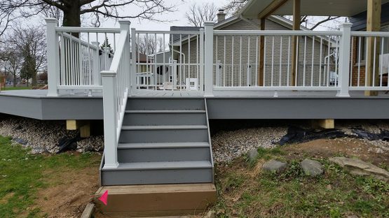 Stairs leading to deck