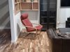 Flooring with custom Bookcase